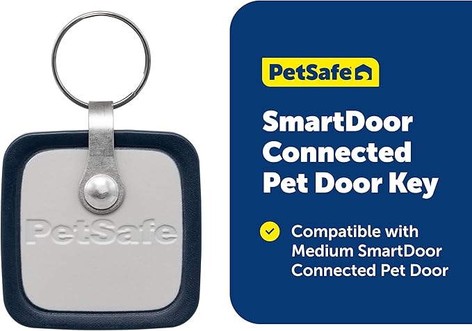 PetSafe SmartDoor Connected Pet Door Key - Provides Smart, Personalized Access for Your Dogs & Cats While Keeping Out Strays & Wildlife - Compatible with SmartDoor Connected Pet Door - Small