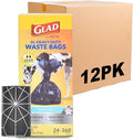 Glad Extra Large Heavy Duty Scented Dog Waste Bags Value Pack, 288 Rolls, 4320 Count