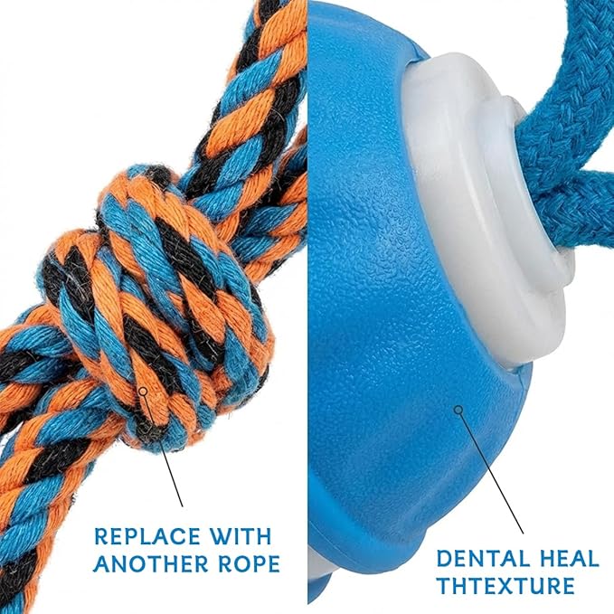 Zealburst Interactive Dog Toy, 360° Smart Automatic Rolling Moving Toy for Bored Dogs & Cats, Self-Moving Pet Toy, 【Orange+Blue】