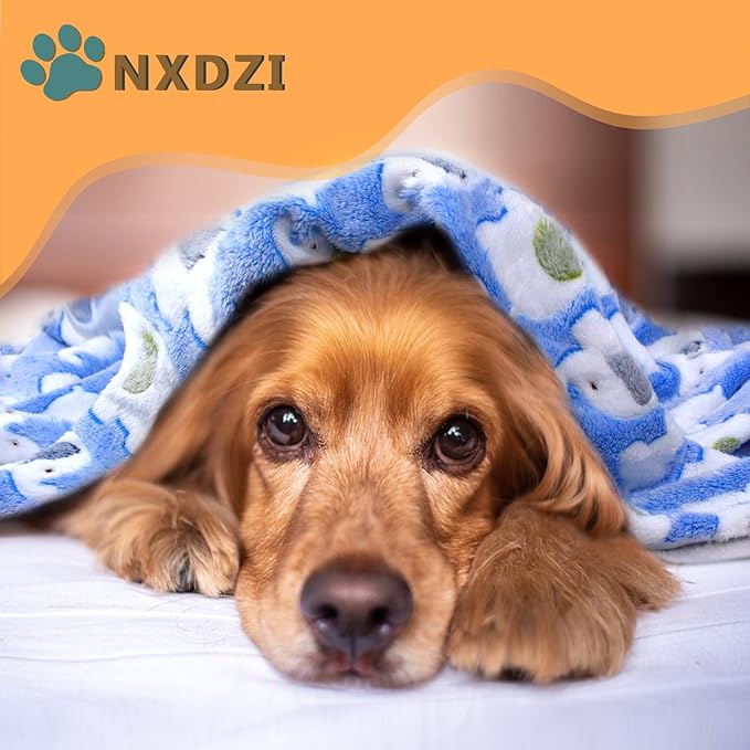 Dog Blankets for Medium Large Dogs, 3 Pack Washable Pet Throw 41" x 31", Fuzzy Soft Puppy Cover for Kennel Crate Bed