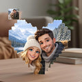 NAZENTI Custom Couple Photo Building Block gifts for Him Her, Personalized Couple Photo 3D Cartoon Block for Husband Boyfriend, Couples Puzzle Funny Gift for Valentine, Birthday Present For Her