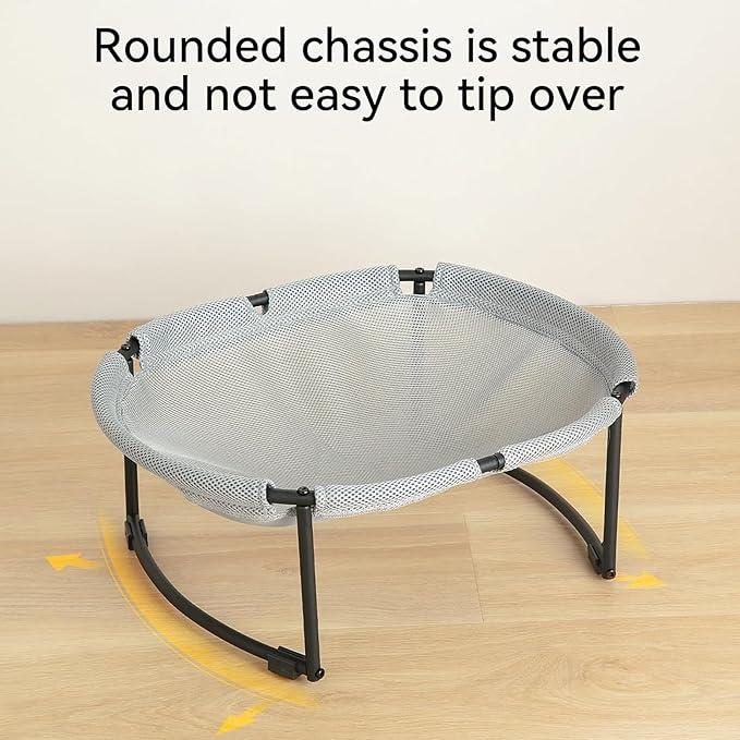 Cat Bed Hammock, Free-Standing Elevated Cat Bed for Indoors and Outdoors, Easy Assembly with Removable Washable Mesh for Cats up to 30 lbs, 20 in x 16.5 in x 8 in