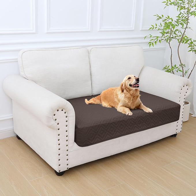 hyha Waterproof Dog Blanket, Soft Dog Bed Cover Pet Blankets, Waterproof Sofa Couch Cover for Dogs Washable, Reversible Pet Couch Covers for Sofa Furniture (30x53 Inch, Chocolate/Beige)