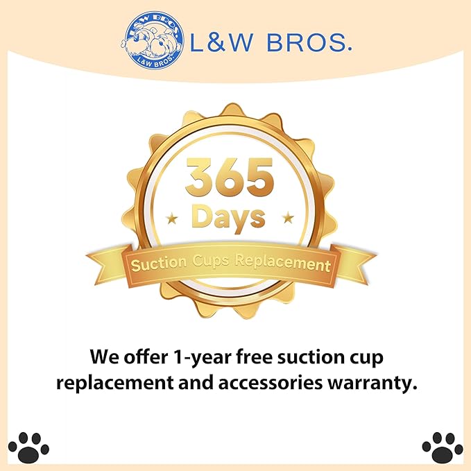 L&W BROS. 2PC Cat Window Perch Cushion Bed Cat Hammock with 4 Updated Suction Cups Easy to Assemble Window Bed for Heavy Large Cats (M 2Pc)