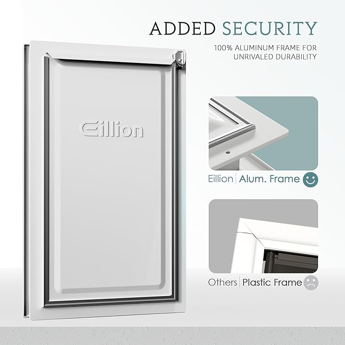 Extra Large Dog Door for Exterior Door, Up to 220 lbs, Doggy Door with 3 Flaps Opening 13.4" x 23.1", Aluminum Frame, Metal Closing Panel and Lock, XL Dog Door for Exterior Doors
