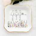 Personalized Pet With Name Jewelry Dish, Custom Cat Floral Ring Dish, Kitty Lover Gift, Unique Cat Lover Presents, Gifts For Kitten Owner Pet Lover, Decorative Trinket Holder for Vanity