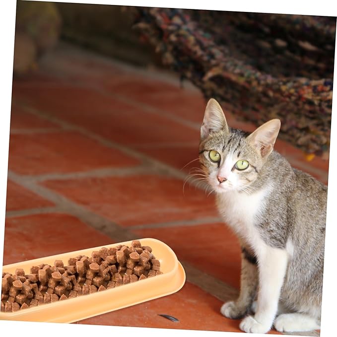 POPETPOP Household Skid Pet Bowl Portable Kitten Bowl for Food and Water Durable Plastic Cat Dish Pet Accessory for Multi