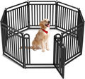 New Thickened Version Dog Playpen, 32 Inch Dog Fences for The Yard, Portable Outdoor Dog Playpen for Large/Medium/Small Dogs, Foldable Metal Dog playpen, with Doors (8 Panels, 32 Inch)