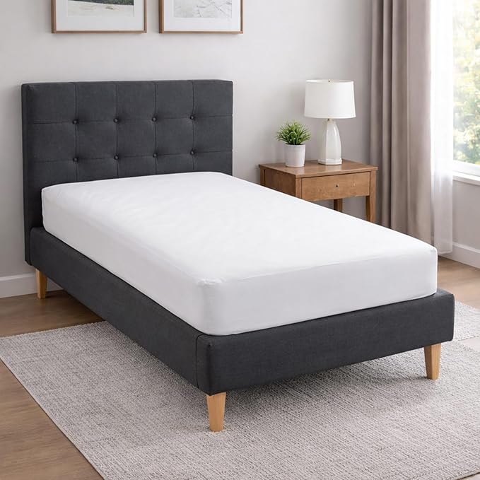 DMI Twin XL Waterproof Mattress Protector - Fitted, Noiseless Mattress Cover, Soft and Breathable, 39" x 80"x 12", White