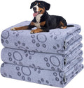 Dono 1 Pack 3 Dog Blankets, Soft Fluffy Fleece Pet Blanket Warm Sleep Mat Paw Print Design Puppy Kitten Throw Blankets Doggy Blanket for Dogs