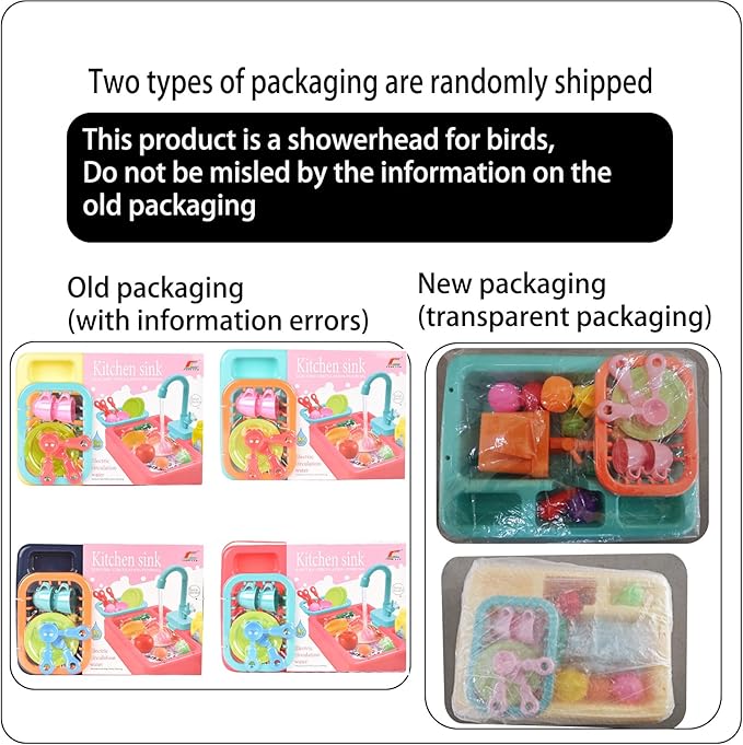 kathson Parrot Bathtub,Automatic Bird Shower Box,Multifunctional Parakeet Bathtub with Faucet,Bird Bathing Tub Pool Toy for Small Medium Birds Cockatiel Lovebird Budgie（Sapphire Blue）