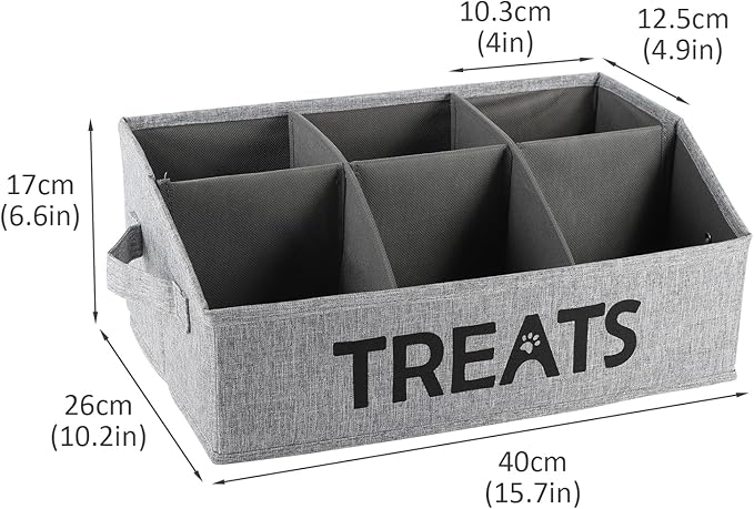 Dog Treat Container Storage Basket pet Food Storage containers Great for organizing Food Treats Snack for pet Dogs Cats Birds Animal Gray