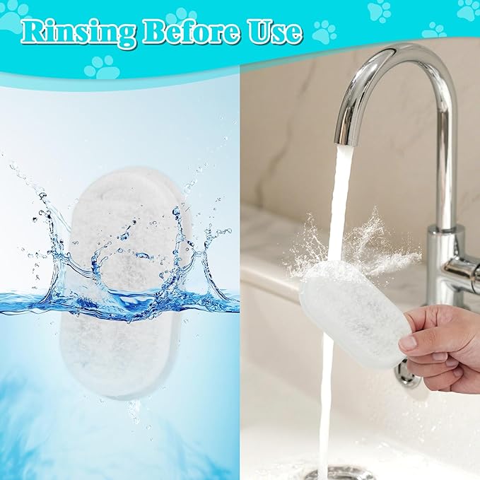 16-Pack Cat Water Fountain Filter – Cat Fountain Replacement Filters for Stainless Steel Adjustable Water Flow Pet Water Fountain, Dog Water Fountain