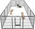 BestPet | Dog Playpen | 40 Inch, 16 Panels | Heavy Duty Metal Pet Exercise Pen | Indoor Outdoor Fence Panels | Rust-Resistant, Removable, Tool-Free Setup | Anti-Skid, Expandable Design