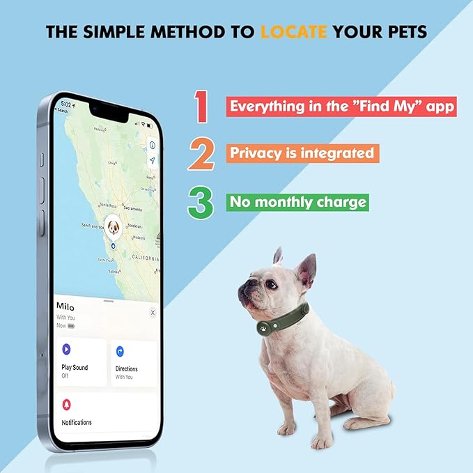 2-in-1 GPS Tracker for Dogs: Smart Collar with Real-Time Location, No Monthly Fee, Unlimited Range (iOS Only) GPS Tracker Dog Collar- Ideal for Small, Medium Large Dogs(Tracker Included)(Green)
