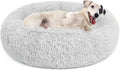MIXJOY Orthopedic Dog Bed Comfortable Donut Cuddler Round Pet Beds Ultra Soft Washable Dog and Cat Cushion Bed (20''/23''/30'') (30'', Grey)