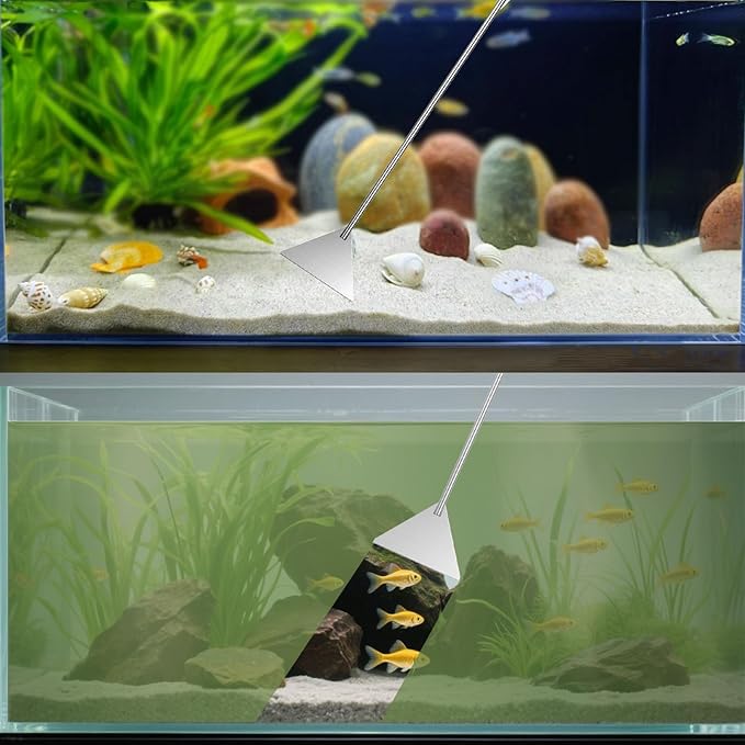 Carefree Fish 9IN1 Aquarium Cleaning Tools Long Handle Adjustable Length 20~36Inch Fish Tank Cleaner Kit Algae Scraper Scrubber Brushes Set Plant Scissor Long Tweezer
