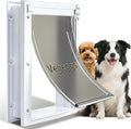 Dog Door Doggy Door Easy Install - Wood & PVC Doors & Walls，Dgooie Free Movement & Flexible Control - 2 Magnetic Flaps & Sliding Lock,Telescoping Frame,8 1/8" x 13 2/5" for Medium Dogs Up to 40 lb