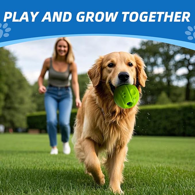 Dog Toys Ball, Interactive Dog Ball, No Paint, Gibbering Sound with Surface Concave Lines, XS, 2.75 in (7 cm)