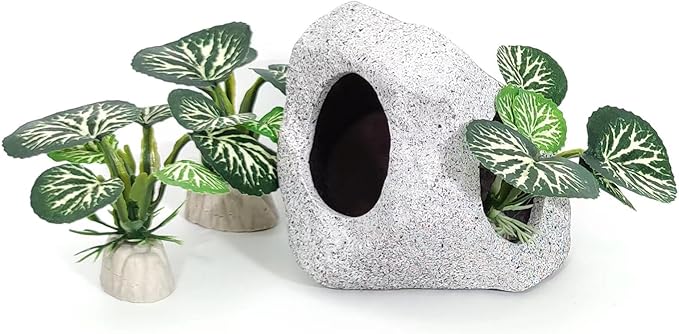Fish Aquarium Decorations Cave Hide with Viewing Window for Betta Fish Tank Decor
