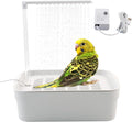 Automatic Bird Shower with Pump,Electric Bird Bath for Cage Water Circulated Indoor Parrot Bath Shower with USB Power Plug Bathwater Cycle Conure Bathtub for Parakeet Cockatiel Lovebird