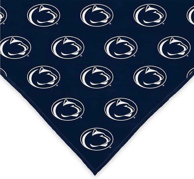 Penn State Nittany Lions Officially Licensed Bandana for Dogs and Cats | Fits Pets Great Gift Idea | Easy-to-Tie (Large, 28")