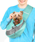 Pet Sling Carrier - Small Dog Puppy Cat Carrying Bag Purse Pouch - For Pooch Doggy Doggie Yorkie Chihuahua Baby Papoose Bjorn - Travel Front Backpack Chest Body Holder Pack To Wear (Teal)