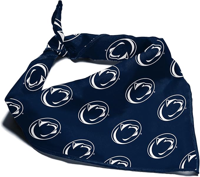 Penn State Nittany Lions Officially Licensed Bandana for Dogs and Cats | Fits Pets Great Gift Idea | Easy-to-Tie (Large, 28")