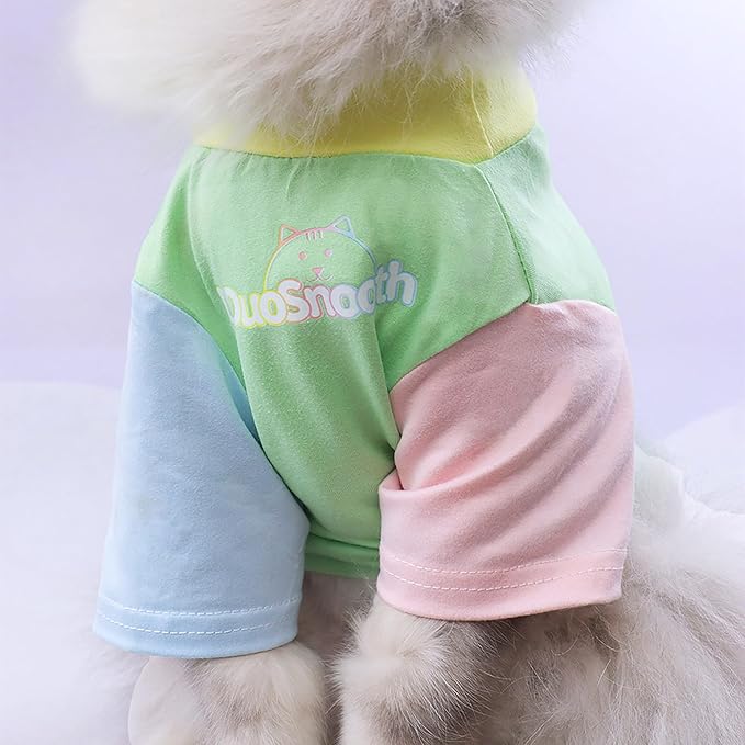Custom Dog Shirt,Personalized Pet Apparel with Name Text Photo Image,Lightweight Breathable Puppy Kitten Cotton Vest for Small Medium Large Dogs Cats,Puppy Gift (Dopamine Yellow, Large)