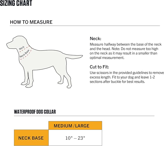 Carhartt Fully Adjustable Waterproof Dog Collar, Hunter Orange, One Size
