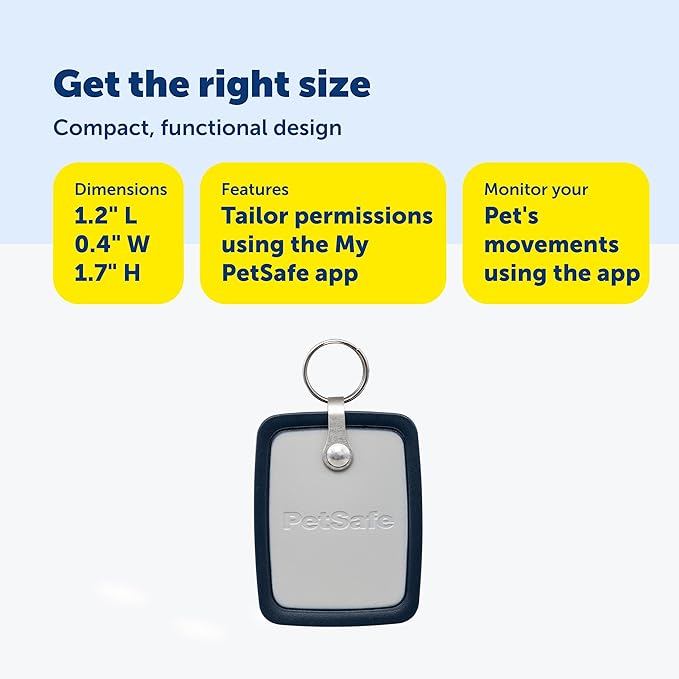 PetSafe SmartDoor Connected Pet Door Key - Provides Smart, Personalized Access for Your Dogs & Cats While Keeping Out Strays & Wildlife - Compatible with SmartDoor Connected Pet Door - Large