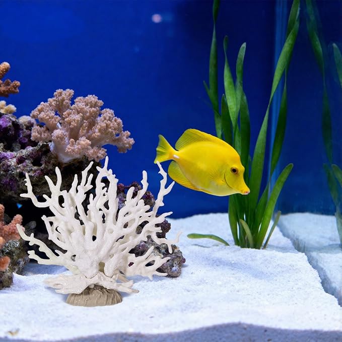Fish Tank Fake Coral, Artificial Aquarium Coral Ornament, Aquarium Decor Plastic Plant Small, Multi-Purpose Simulation Water Grass, Faux Aquariums Ornament