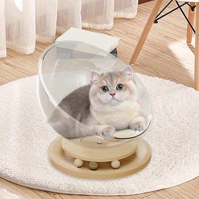 Space Capsule Cat Bed, Pet Furniture, Easy Cleaning, Universal Small Pets Activity Centre Bed Toy, Sleeping Nest for Cats, Density Board L