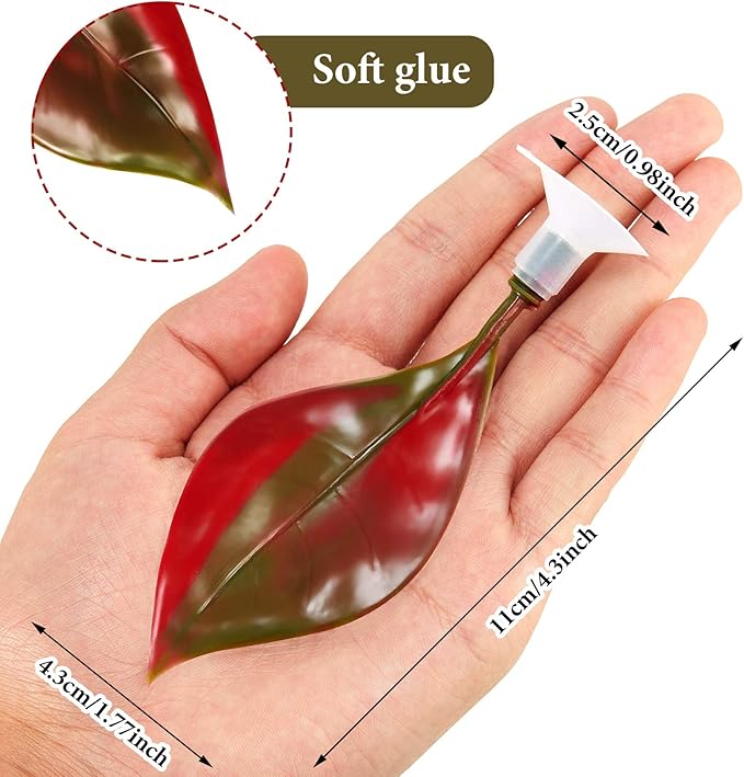 WILLBOND 2 Pcs Red Silicone Betta Fish Bed Leaf Hammock Betta Fish Tank Accessories Decorations for Aquarium Ornaments, Practical Resting Spot, No Bpa, Comfortable and Safe