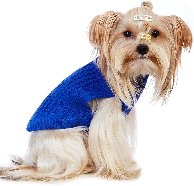 Stretchy Cat Sweater - 17 Colors & 6 Sizes | Snug Winter-Ready Knit for Boy/Girl Cats & Kittens(Dark Blue, Small)