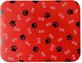 Pet Cat Dog Food Mat Non Slip Mat for Dog Water Bowl Mat Quick Dry Absorbent Cat Feeding Mat, 24 * 16.9 in, Red