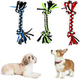 Dog Rope Toys for Small Dogs， Double Knot Ropes Puppy Chew Toys， Cotton Pet Toys for Natural Floss，Multicolored（3PCS）