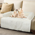 Wn's Day Luxurious Dog Couch Bed, Washable Calming Dog Couch Cover, Removable Couch Protector for Dogs, Waterproof Sofa Bed, Pet Bed Mats for Couch, Pet Couch Covers for Sofa(White, XL)