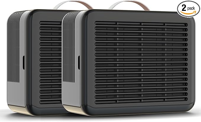PuroAir Air Purifier 100i Smart HEPA Air Purifiers for Home Pets - Portable Small Air Purifier Filters up to 550 Ft² of Pollutants, Smoke, Pollen, Dust - Room Air Purifiers for Bedroom, Office (2PK)
