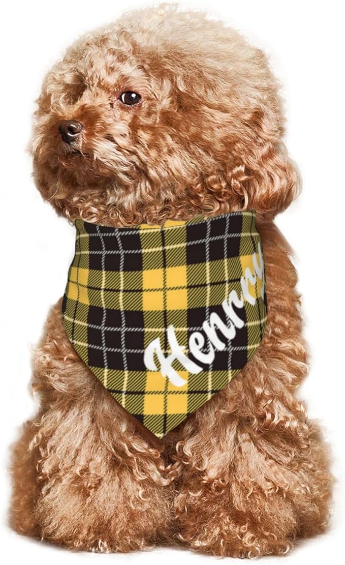 Custom Pet Scarf Personalized Dog Bandana with Name Personalized Add Your Text Bibs Triangle Head Scarfs Gift for Small Medium Large Dogs Cats Baby Puppy Pets Accessories
