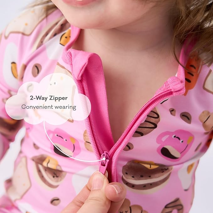 pureborn Baby Infant Boys Girls Sleeper Snug Fit Viscose from Bamboo Pajamas Zipper Pjs 0-24 Months