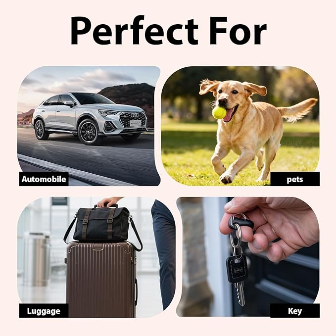 Smart GPS Tracker for Dogs|mini Easy to use Cat GPS Tracker|Waterproof and Drop-Proof|Real-time Positioning Smart Alarm pet Tracker|Extra Long Battery Life of 365 Day|No Subscription (Android & iOS)