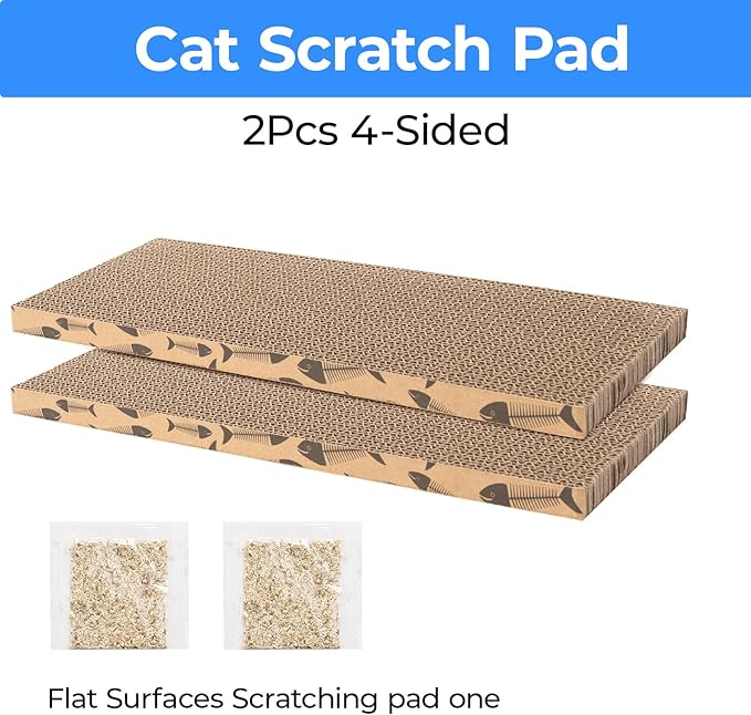 Mini Cat Scratching Board Small Cat Scratcher Cardboard Cat Scratchers for Indoor Cat Cardboard Scratcher(2pcs)