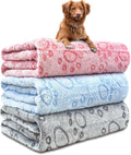 Dog Blankets for Small Medium Dogs Washable, 3 Pack Pet Blanket Washable 30" x 20", Fuzzy Soft Puppy Throw Cover for Kennel Crate Bed