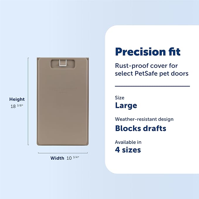 PetSafe Closing Panel Pet Door Cover - Restrict Pet Access - Durable Plastic Cover - Rust-Proof - Easy to Use - Large