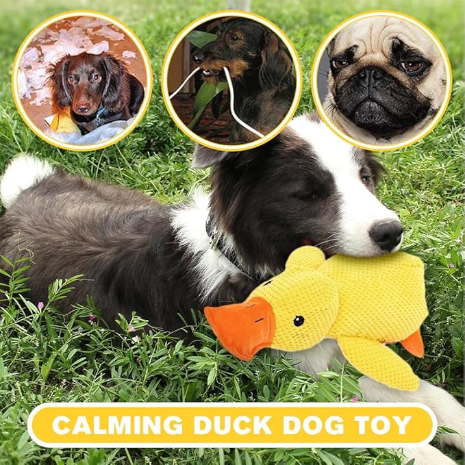 Dog Toys for Aggressive Chewers,2025 Upgraded Dog Chew Toys for Small Large Dogs,Indestructible Puppy Teething Toys,Plush Yellow Stuffed Duck Toy (Yellow+Pink+Green, Large)
