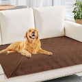 hyha Waterproof Dog Blanket, Reversible Pet Bed Blanket, Soft Sofa Couch Cover for Dogs Washable, Waterproof Pet Couch Covers for Sofa Puppy Cats Furniture Protector(30"x70", Brown/Brown)