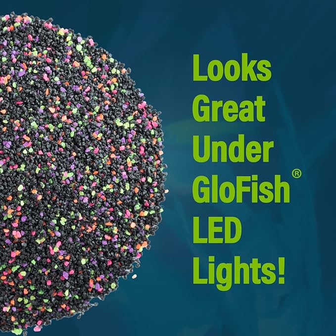 GloFish Aquarium Sand 5 Pounds, Black with Highlights, Complements Tanks and Décor, (AQ-78485) (Pack of 4)