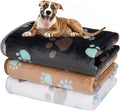 Dono 1 Pack 3 Dog Blankets for Small Dogs, Soft Fluffy Paw Print Pattern Fleece Pet Blanket Warm Sleep Mat, Puppy Kitten Blanket Doggy Mat for Dog Cat Kitten Doggy -23 * 16in