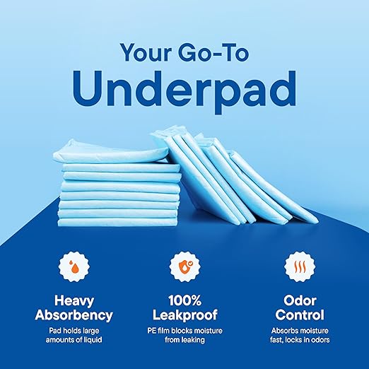 Chucks Pads Disposable [100-Pack] Adult Incontinence Underpads 23"x36" Large Super Absorbent Protective Bed Pads, Leak-Proof Pads – Pee Pads for Kids, Adults and Pets – Dog & Puppy Training Pads